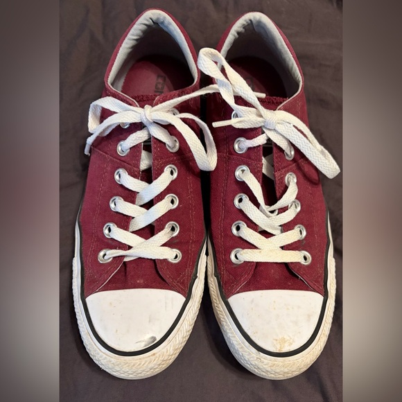 Converse Shoes - Vintage Converse Women's Burgundy/White Sneakers Low-top Sneakers - Size W9, GUC